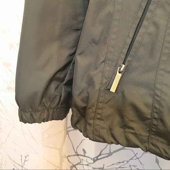 Michael Kors CONVERTIBLE green utility jacket coat - Picture 7 of 8